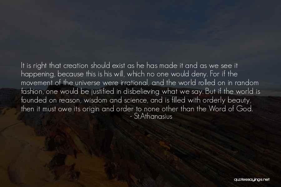 The Beauty Of Science Quotes By St.Athanasius