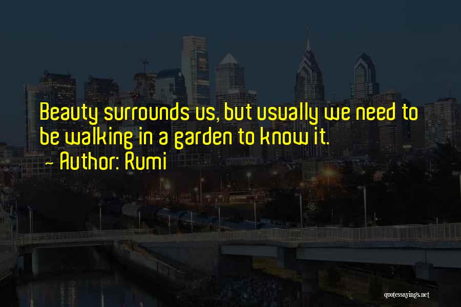 The Beauty That Surrounds Us Quotes By Rumi