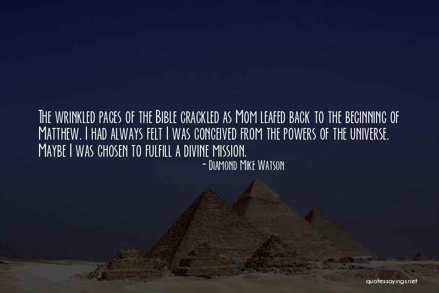 The Beginning Of The Universe Quotes By Diamond Mike Watson