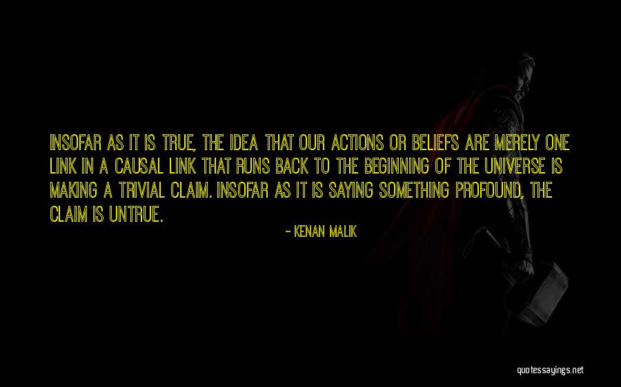 The Beginning Of The Universe Quotes By Kenan Malik