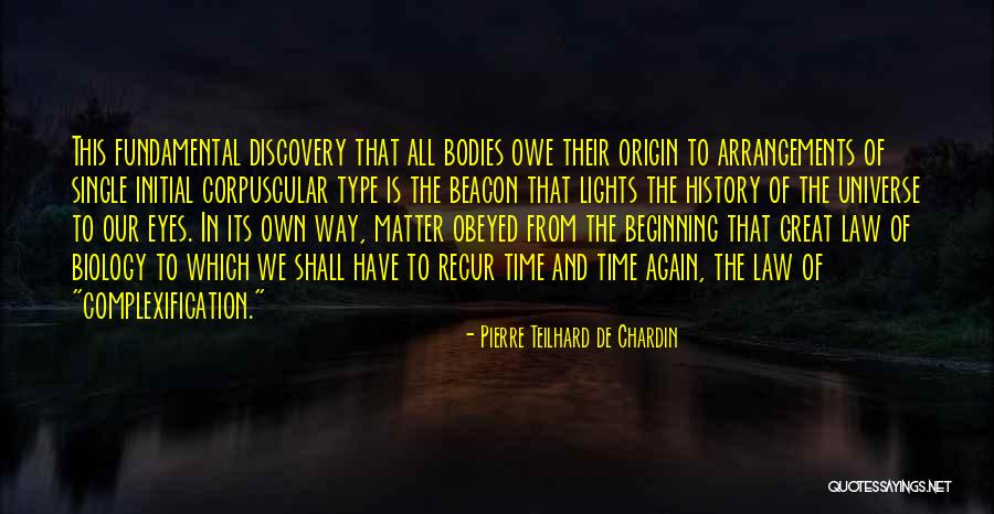 The Beginning Of The Universe Quotes By Pierre Teilhard De Chardin