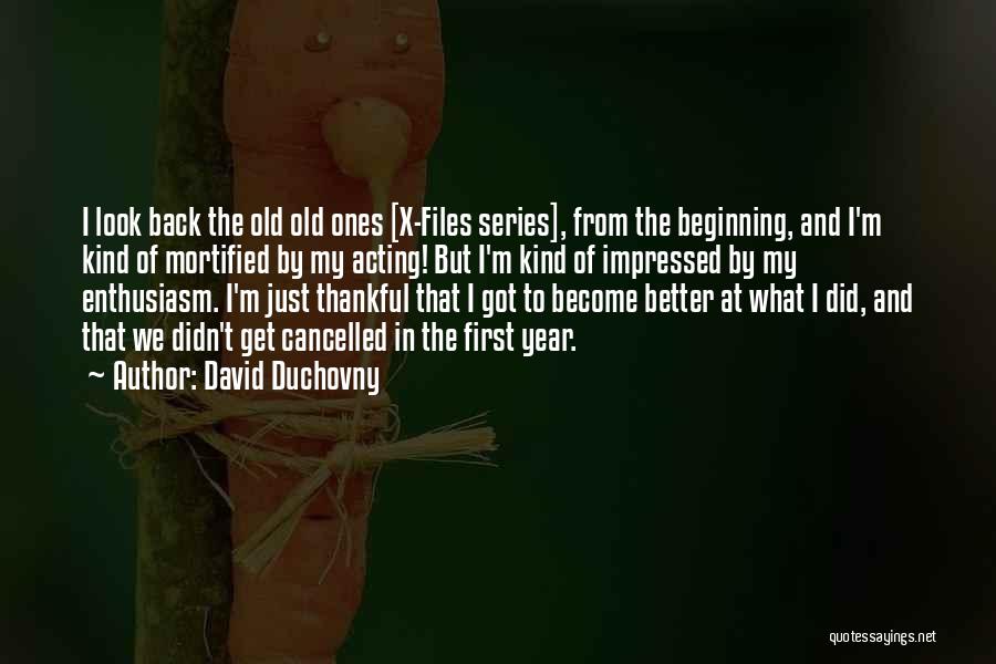 The Beginning Of The Year Quotes By David Duchovny