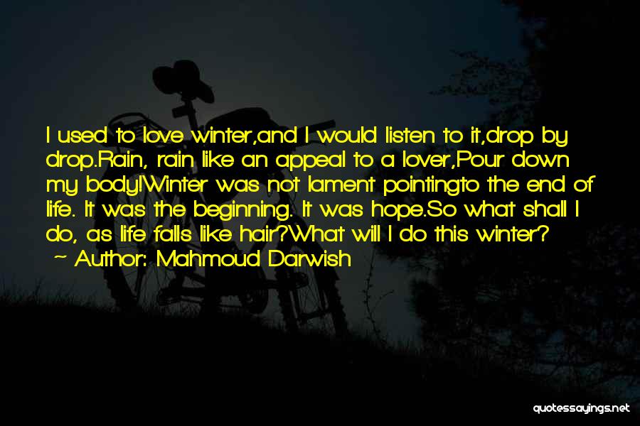 The Beginning Of Winter Quotes By Mahmoud Darwish