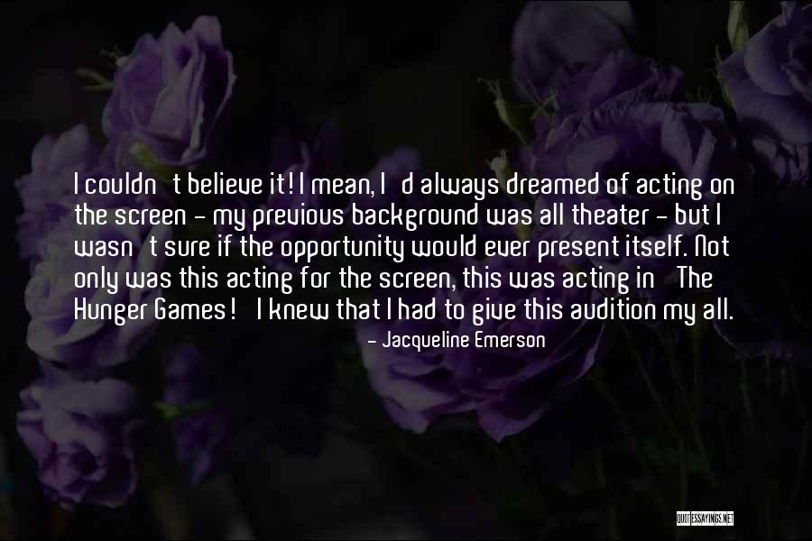 The Best Hunger Games Quotes By Jacqueline Emerson The Best Hunger Games Quotes By Jacqueline Emerson