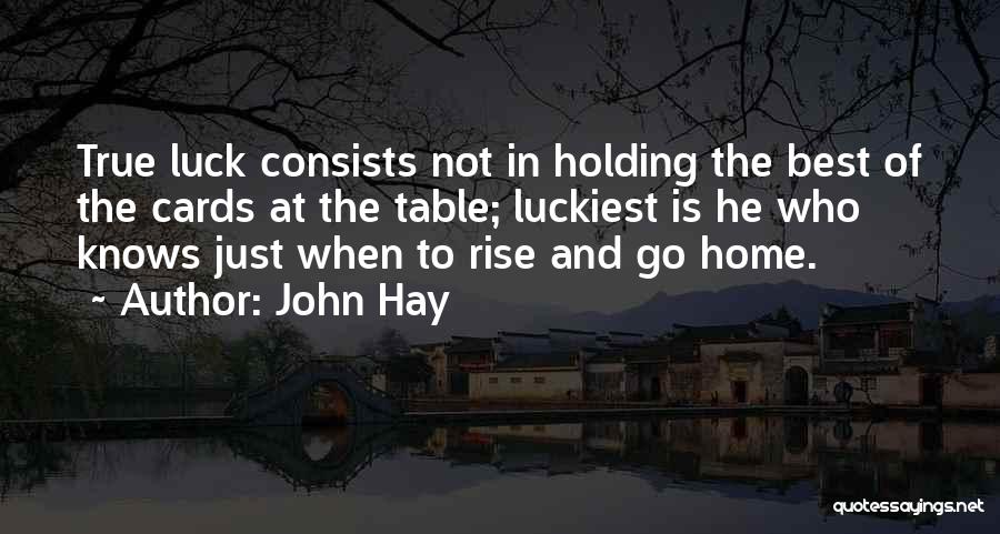 The Best Of Luck Quotes By John Hay