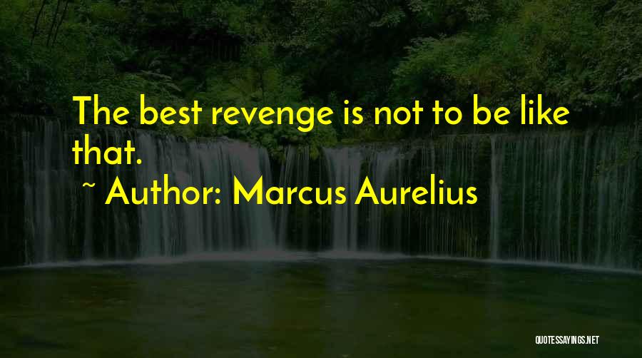 The Best Revenge Quotes By Marcus Aurelius