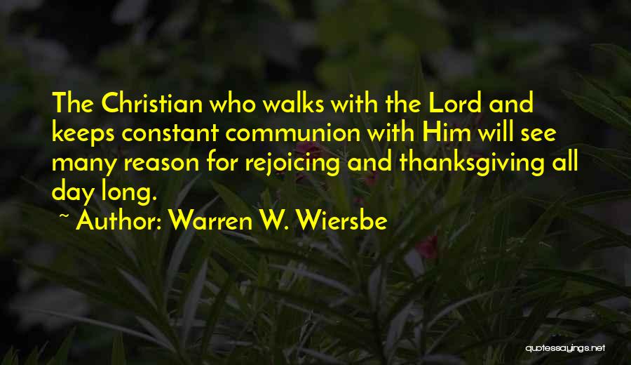 The Best Thanksgiving Day Quotes By Warren W. Wiersbe