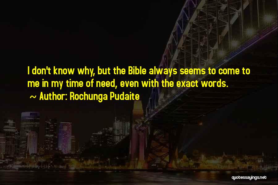 The Bible Quotes By Rochunga Pudaite