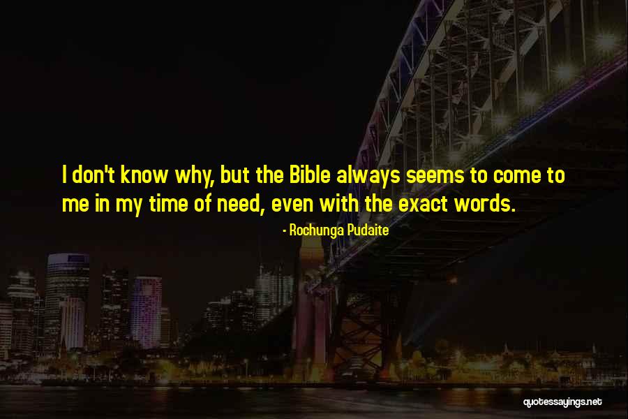 The Bible Quotes By Rochunga Pudaite