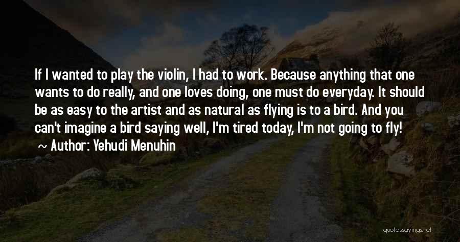 The Bird Artist Quotes By Yehudi Menuhin