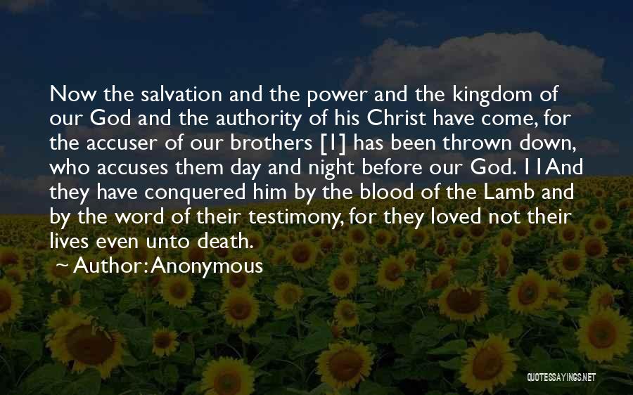 The Blood Of The Lamb Quotes By Anonymous