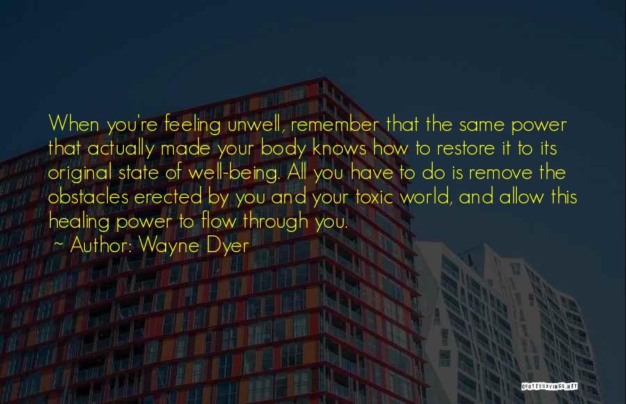 The Body Healing Itself Quotes By Wayne Dyer