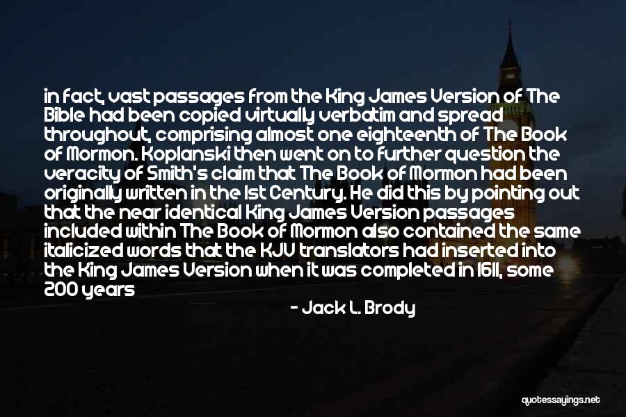 The Book Of James Quotes By Jack L. Brody The Book Of James Quotes By Jack L. Brody