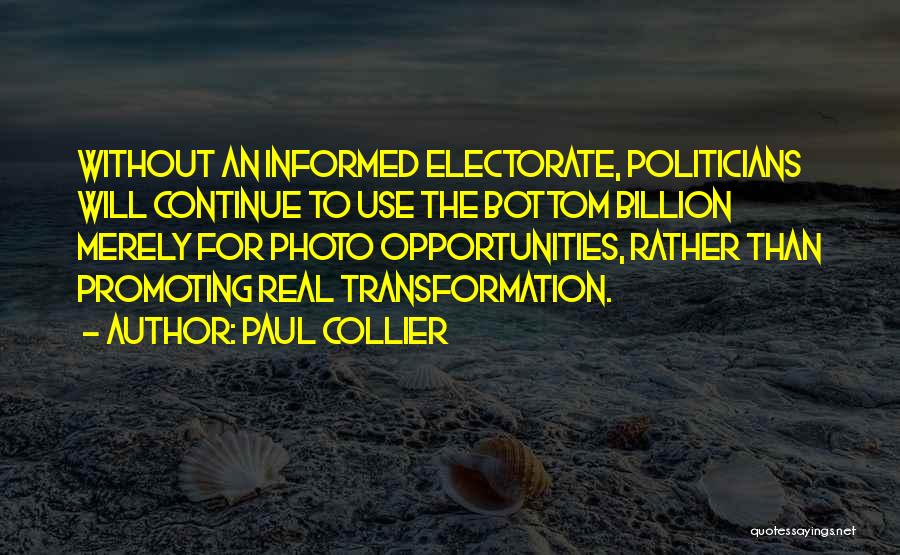 The Bottom Billion Quotes By Paul Collier