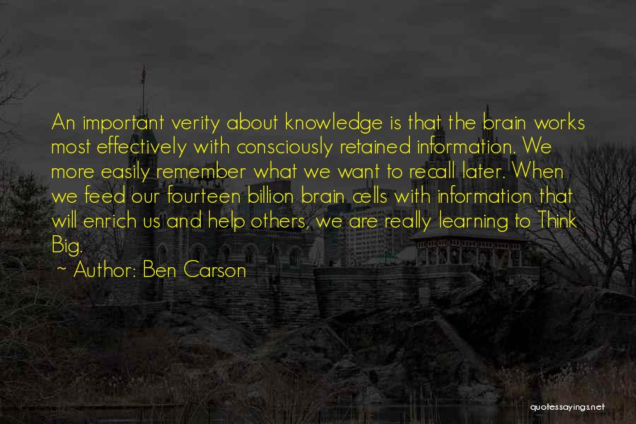 The Brain And Learning Quotes By Ben Carson