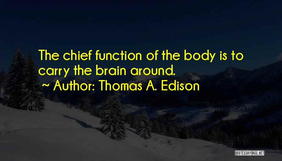 The Brain Funny Quotes By Thomas A. Edison