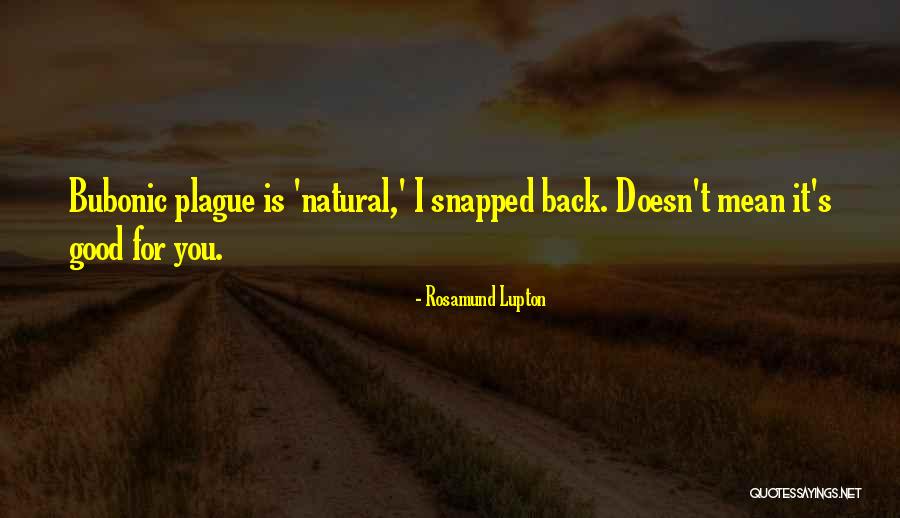 The Bubonic Plague Quotes By Rosamund Lupton