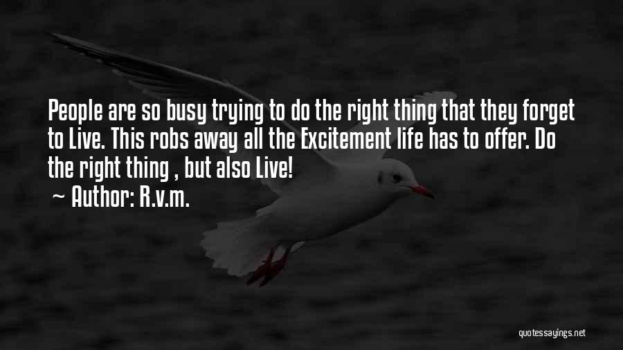 The Busy Life Quotes By R.v.m.