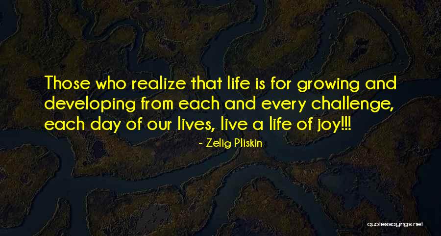 The Challenges Of Growing Up Quotes By Zelig Pliskin