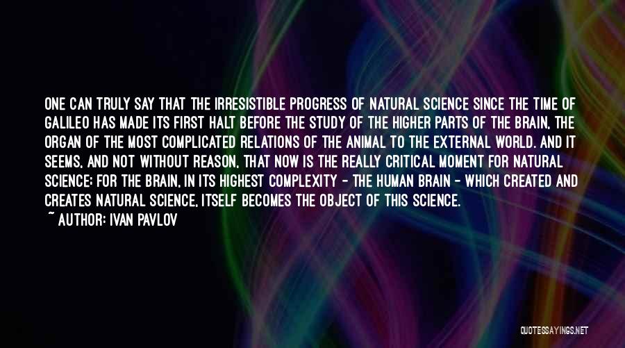 The Complexity Of The Human Brain Quotes By Ivan Pavlov