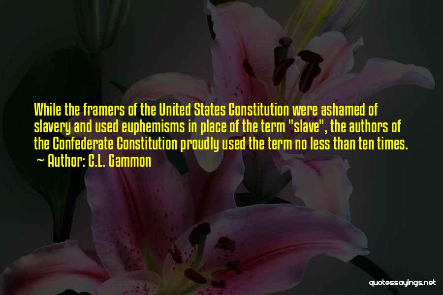 The Constitution Of The United States Quotes By C.L. Gammon