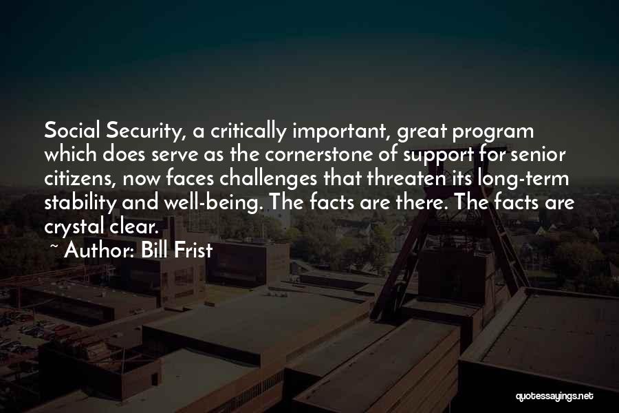 The Cornerstone Quotes By Bill Frist