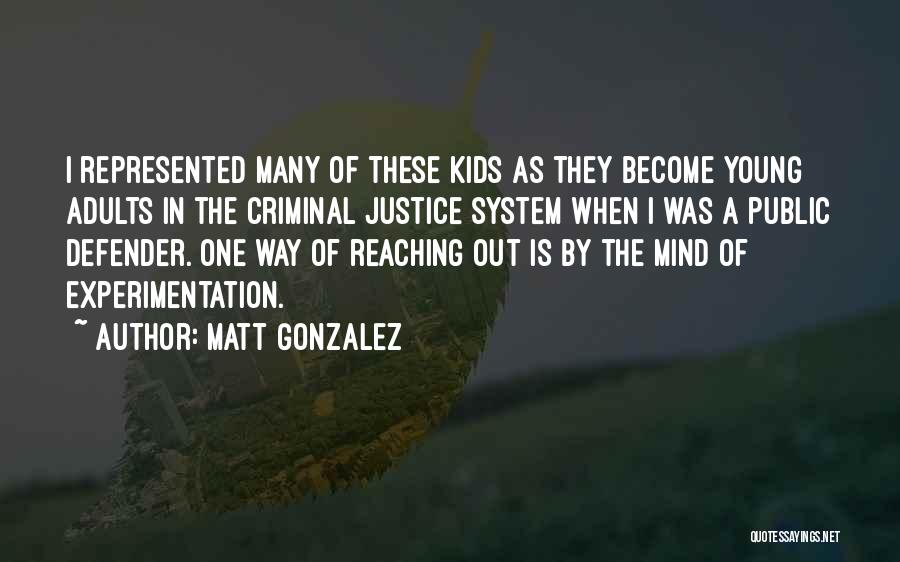 The Criminal Justice System Quotes By Matt Gonzalez