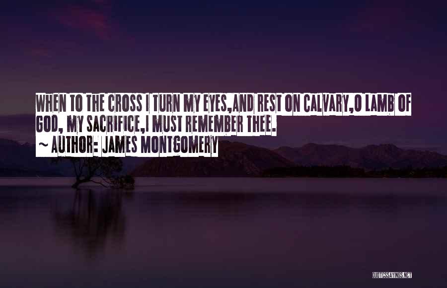 The Cross Of Calvary Quotes By James Montgomery