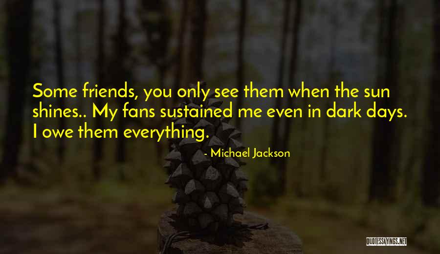 The Dark Days Quotes By Michael Jackson