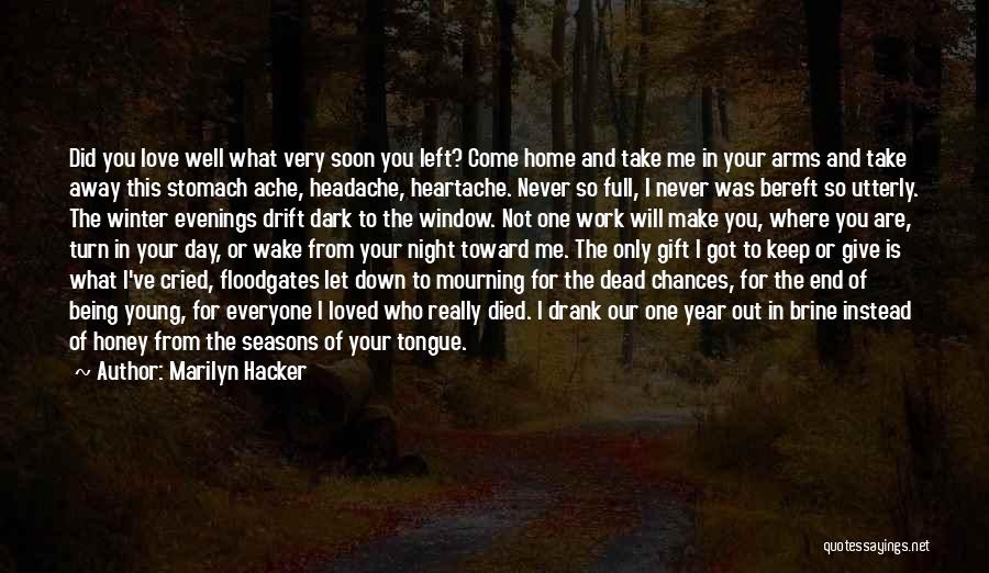 The Day You Died Quotes By Marilyn Hacker