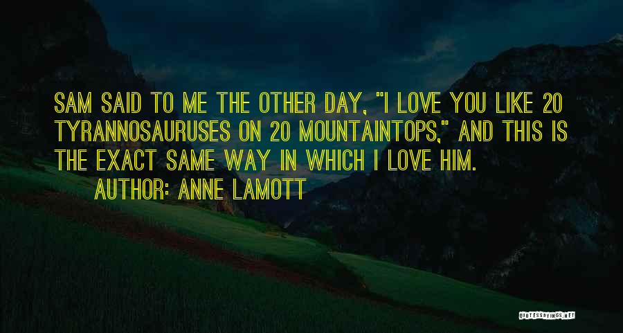 The Day You Said You Love Me Quotes By Anne Lamott