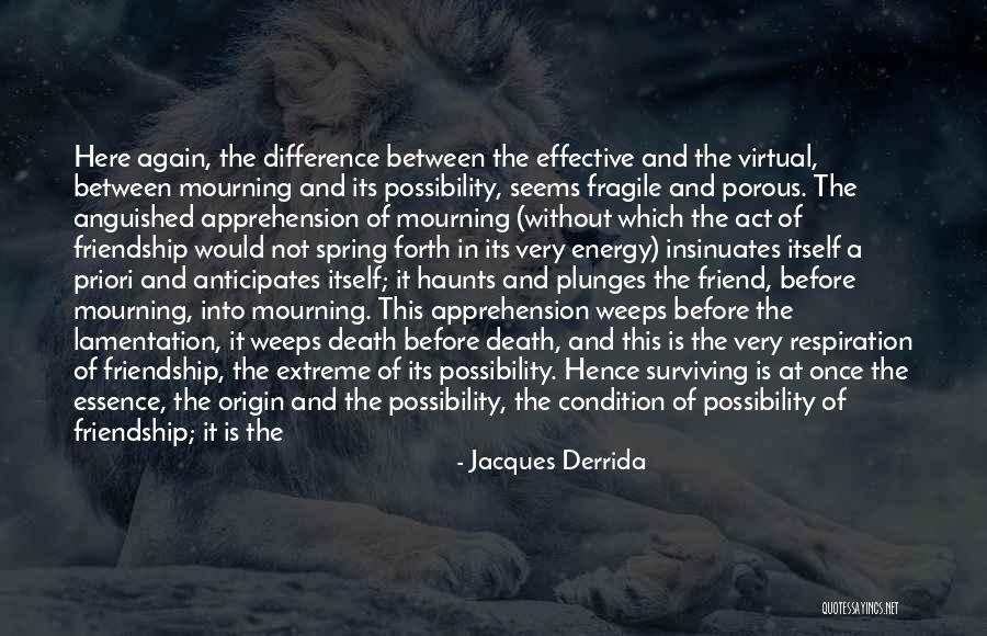 The Death Of A Friend Quotes By Jacques Derrida The Death Of A Friend Quotes By Jacques Derrida