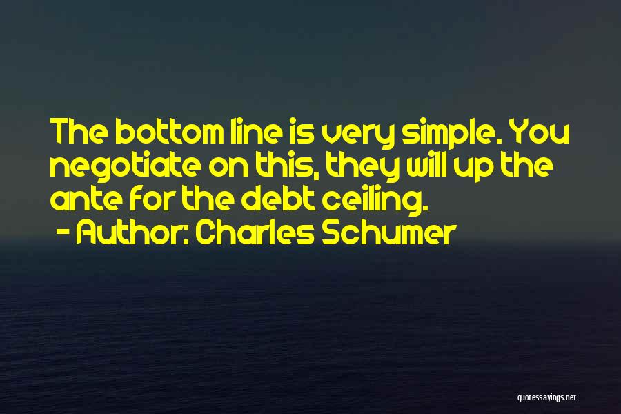 The Debt Ceiling Quotes By Charles Schumer