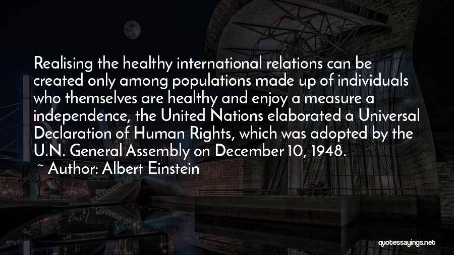 The Declaration Of Human Rights Quotes By Albert Einstein