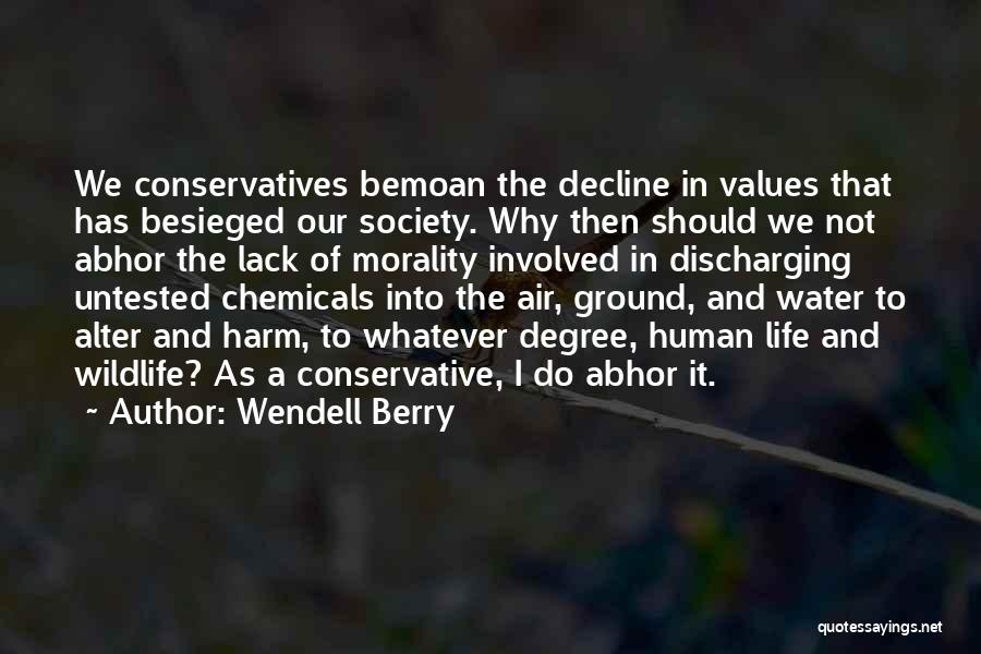 The Decline Of Society Quotes By Wendell Berry