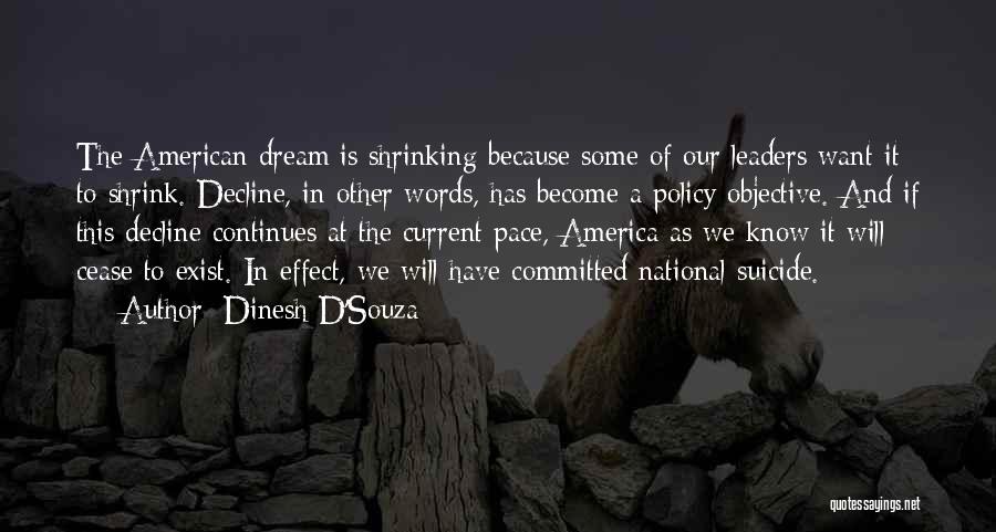 The Decline Of The American Dream Quotes By Dinesh D'Souza