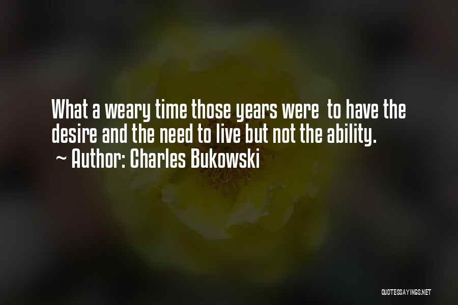 The Desire To Live Quotes By Charles Bukowski