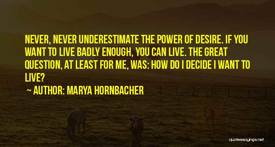 The Desire To Live Quotes By Marya Hornbacher
