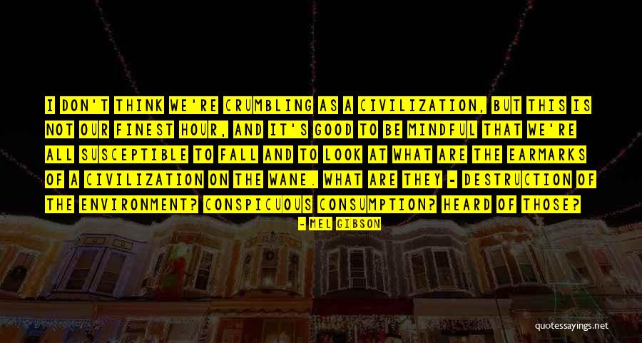 The Destruction Of The Environment Quotes By Mel Gibson The Destruction Of The Environment Quotes By Mel Gibson