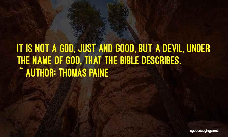 The Devil From The Bible Quotes By Thomas Paine