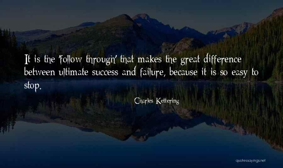 The Difference Between Success And Failure Quotes By Charles Kettering