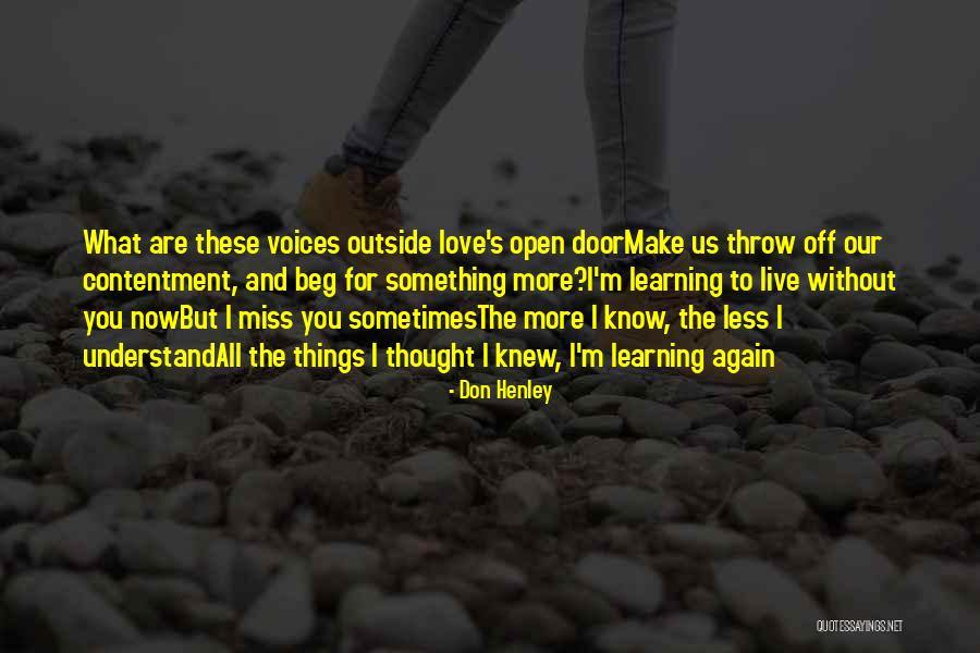 The Doors Love Song Quotes By Don Henley