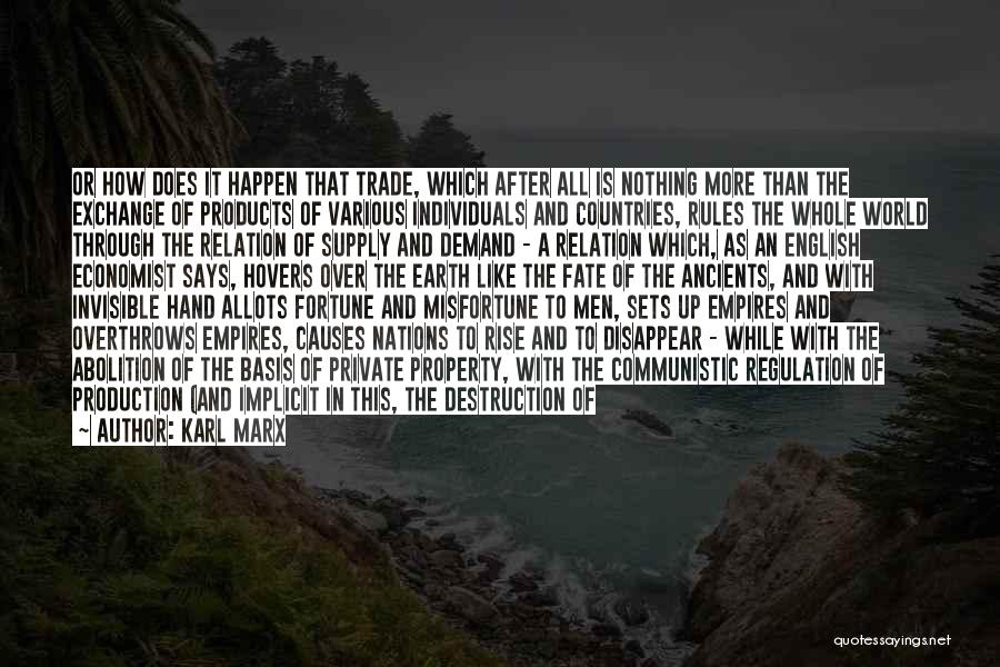The Earth's Destruction Quotes By Karl Marx