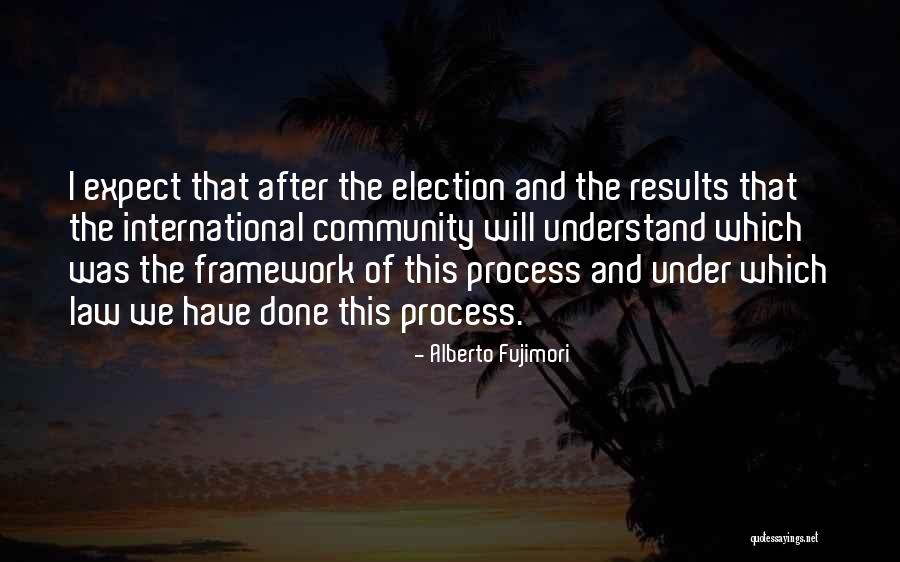 The Election Process Quotes By Alberto Fujimori