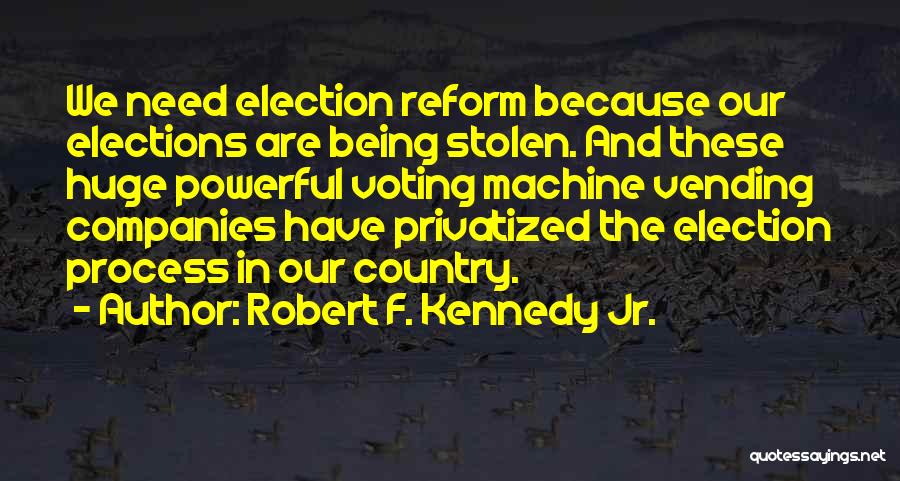 The Election Process Quotes By Robert F. Kennedy Jr.