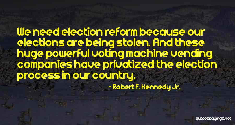 The Election Process Quotes By Robert F. Kennedy Jr.