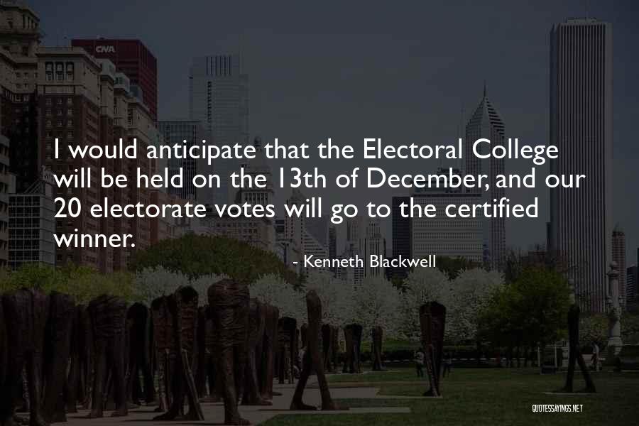 Top 31 Quotes & Sayings About The Electoral College