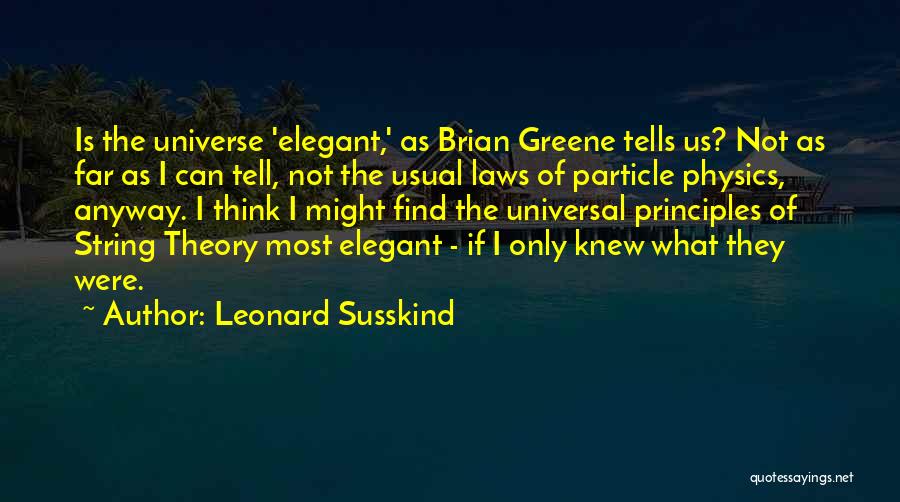 The Elegant Universe Quotes By Leonard Susskind