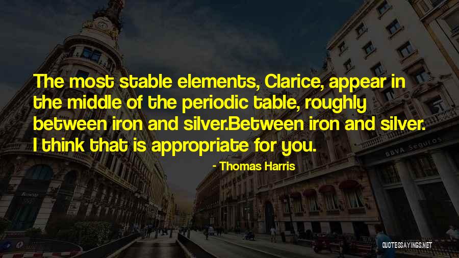 The Elements In The Periodic Table Quotes By Thomas Harris The Elements In The Periodic Table Quotes By Thomas Harris