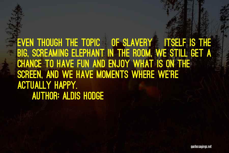 The Elephant In The Room Quotes By Aldis Hodge